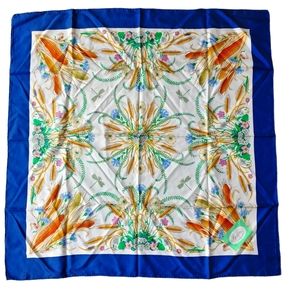 Gucci V. Accornero Silk Scarf Lady Bugs Dragonflies Beetle Floral  Italy Rare